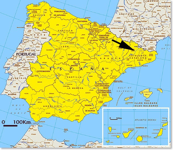 kaart Spanje